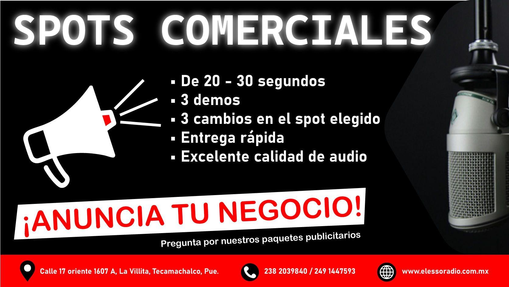 imagen alusiva a spots comerciales de alta calidad